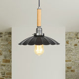 Adjustable Cord Scalloped Pendant Light - Indoor Lighting Fixture For Dining Table