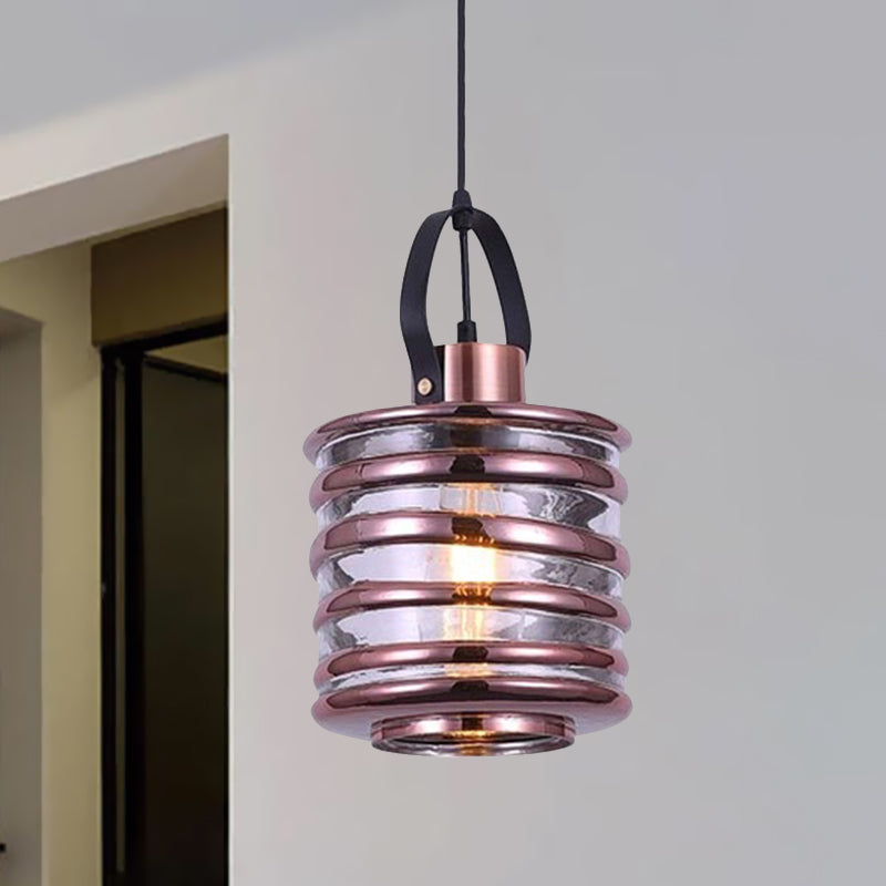 Contemporary Glass Pendant Lighting - Swirl Design Silver/Rose Gold/Amber 1-Light Hanging Ceiling