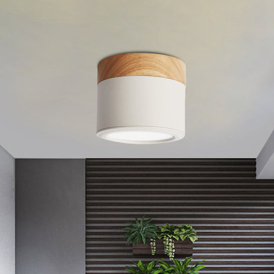Round Flush Mount Acrylic Macaron Loft Ceiling Light For Bathroom Hallway - Small Green/Grey/White