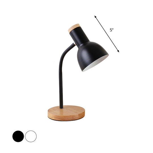 Modern Dome Table Light - Metallic Standing Lamp 1 Head Mystic Black/White Study Room