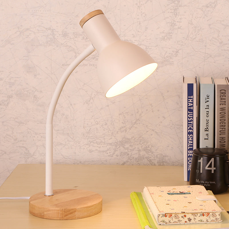 Modern Dome Table Light - Metallic Standing Lamp 1 Head Mystic Black/White Study Room
