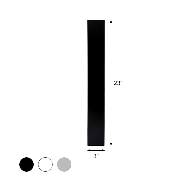 Sleek Led Wall Lighting: Aluminum Shade Black/White Finish Sconce For Bedroom