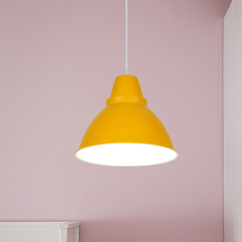 Macaron Funnel Iron Pendant Light - Pink/Purple/Yellow Dining Room Lighting