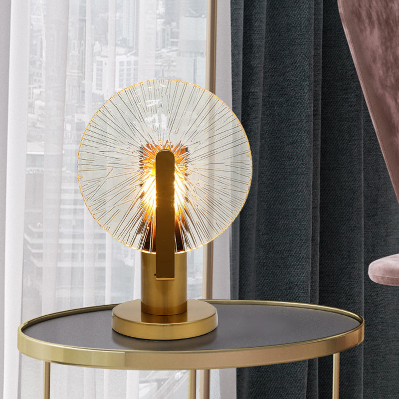 Gold Wheel Night Light - Post-Modern Table Lighting For Bedroom