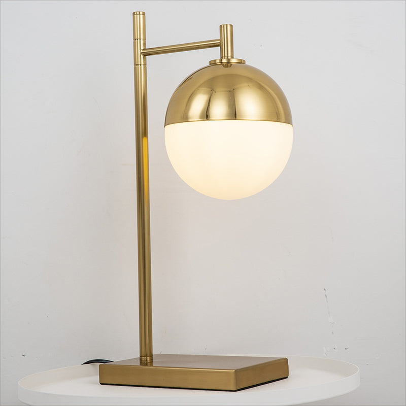 Modern Brass Nightstand Lamp - 1 Head Bedroom Table Light