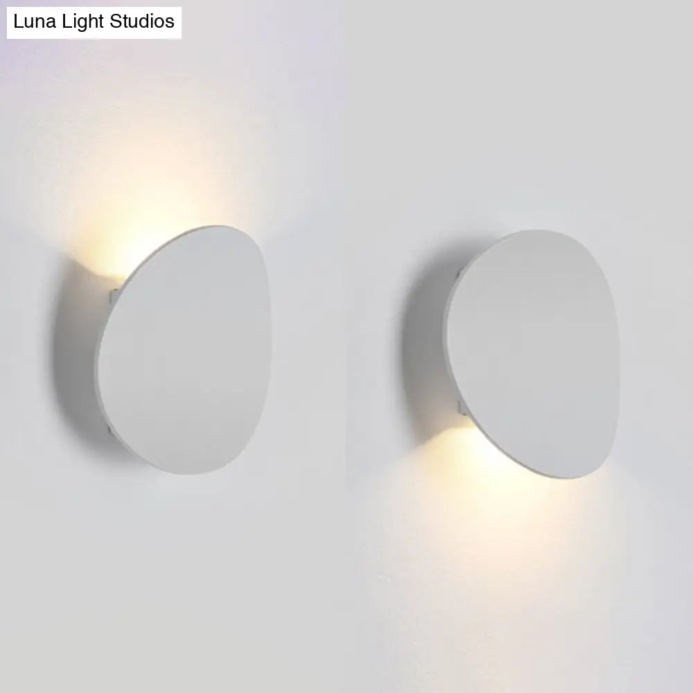 7W Led Round Wall Sconce - Modern Style Bedroom Lighting