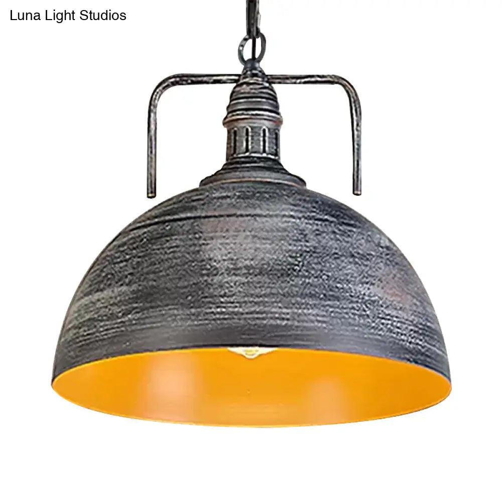 8/12/16 W Antique Style Metal Pendant Light In Dark Grey/Light Grey - Perfect For Dining Room