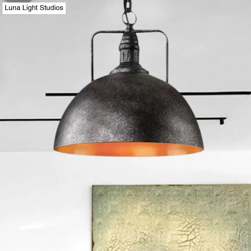 8/12/16 W Antique Style Metal Pendant Light In Dark Grey/Light Grey - Perfect For Dining Room