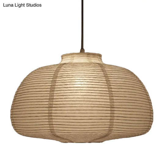 8.5’/11.5’/16.5’ Wide Lantern Suspension Pendant Traditional Paper White 1 Light Hanging Lamp