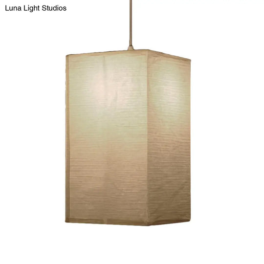 8.5’/11.5’/16.5’ Wide Lantern Suspension Pendant Traditional Paper White 1 Light Hanging Lamp