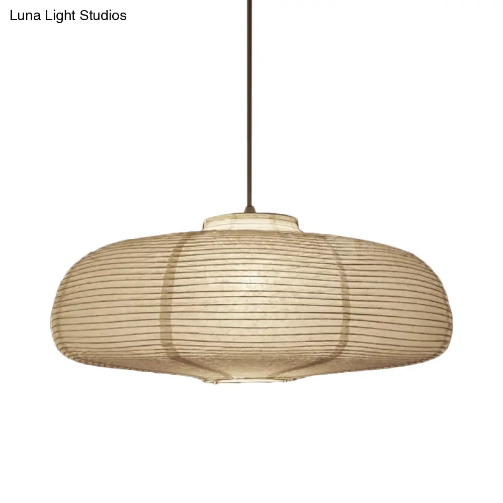 8.5’/11.5’/16.5’ Wide Lantern Suspension Pendant Traditional Paper White 1 Light Hanging Lamp