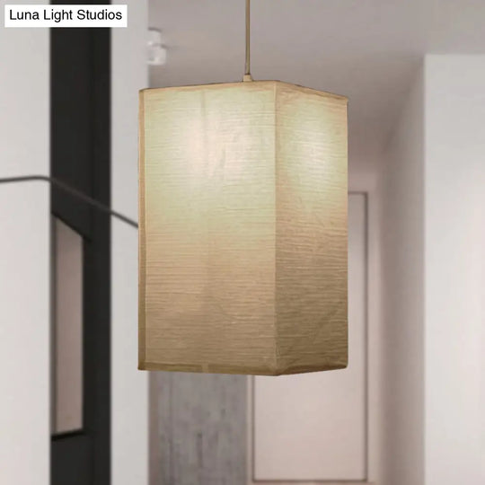 8.5’/11.5’/16.5’ Wide Lantern Suspension Pendant Traditional Paper White 1 Light Hanging Lamp