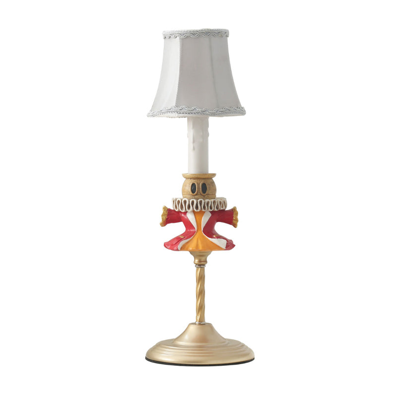 Gold Modern Bedside Reading Book Light: Headlamp With Clothes Base And Barrel Shade