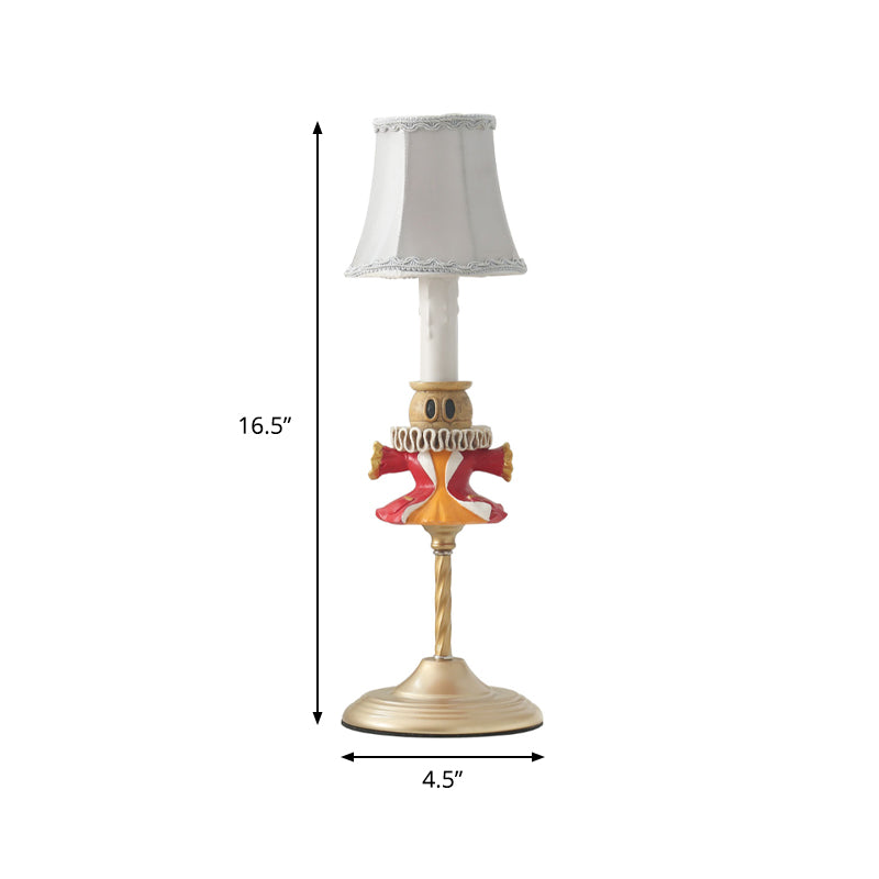 Allison - Gold 1 Head Bedside Reading Book Light Modern Gold Task Lighting with Clothes Base and Barrel Shade