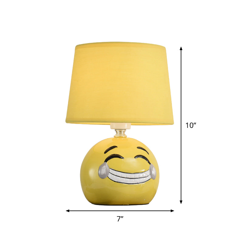 Cartoon Head Desk Lamp With Smiling Face & Reading Light Ideal For Study Rooms