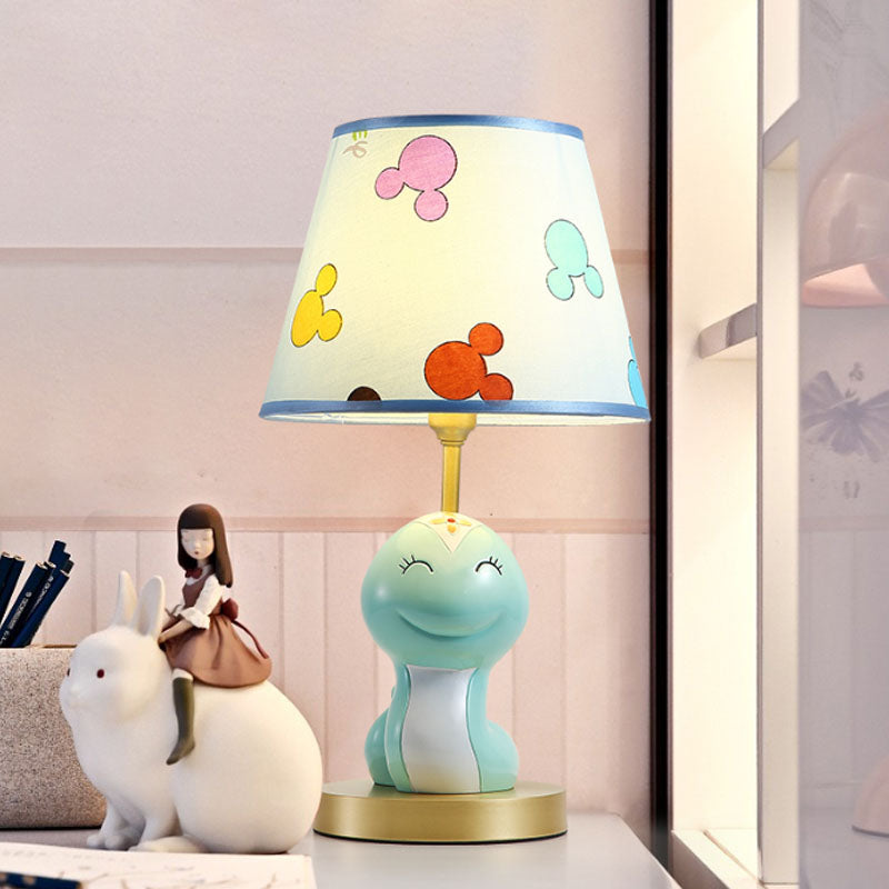 Alessia - Cute Snake Resin Night Lamp - Blue Table Light for Kid's Bedside