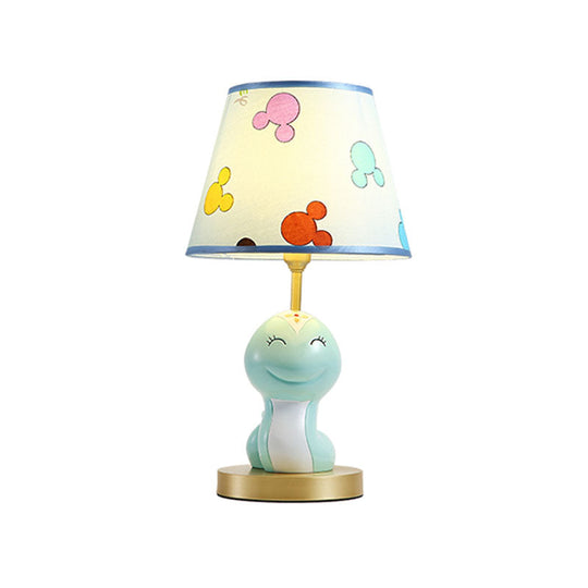 Cute Cartoon Snake Resin Night Lamp - Blue Table Light For Kids Bedside