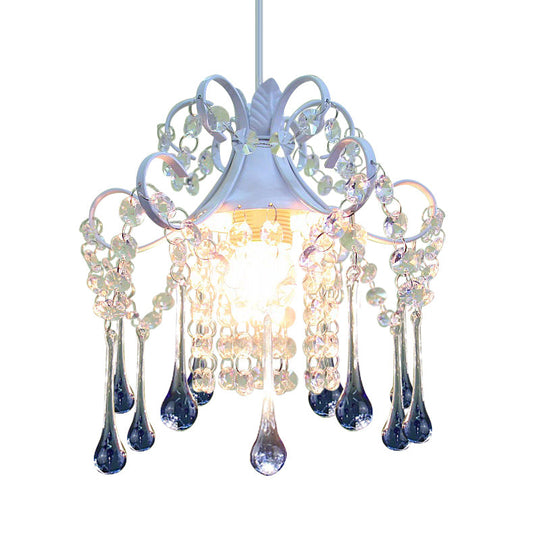 Minimalist Crystal Ceiling Lamp With Hand-Cut Design And Blue/Pink Down Lighting