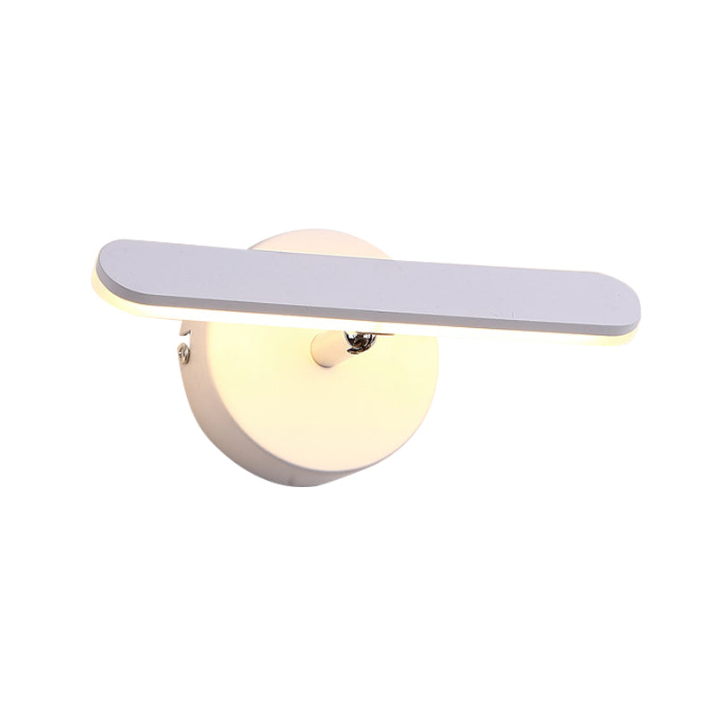 Led Vanity Lighting Fixture - Modern White Wall Lamp For Bathroom With Natural/Warm Light