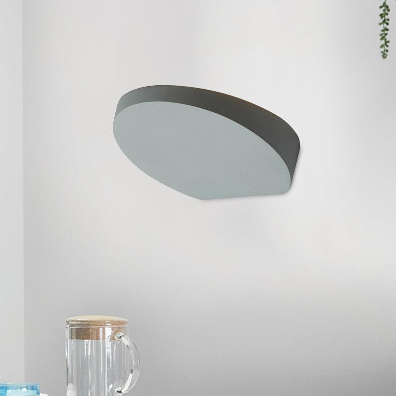 Minimalist Led Flush Wall Sconce In Aluminum With Black Grey Or White Finish - Ideal For Corridors