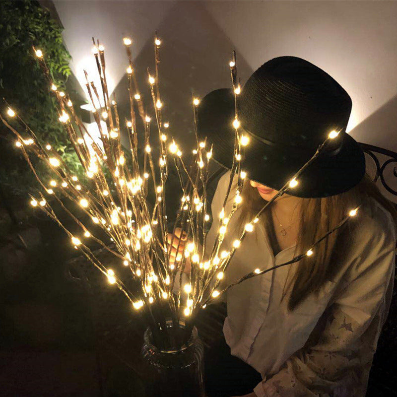 Modern Led Black Branching Nightstand Light For Living Room