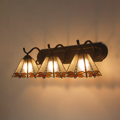 Dragonfly Vanity Lighting With 3 Lights - Loft Country Clear Glass Wall Mount For Bathroom