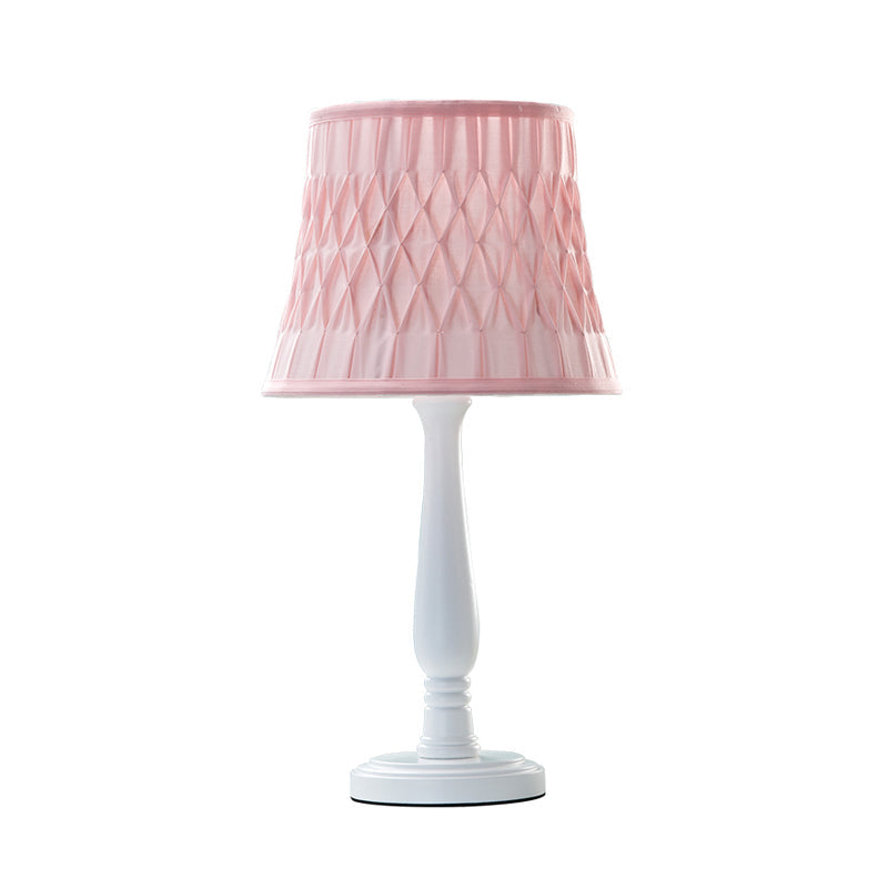 Macaron Barrel Shaped Book Light In Pink/Purple/Green - 1 Bulb Nightstand Lamp For Bedroom