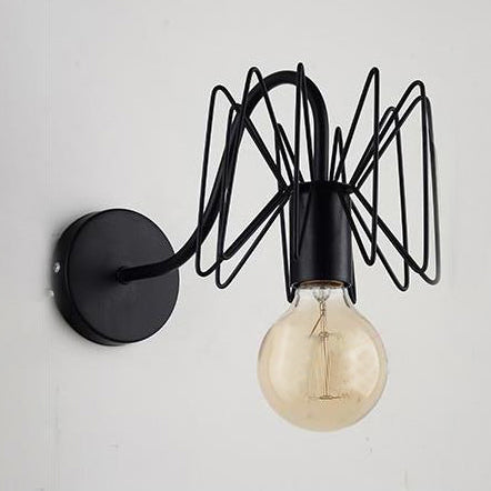Vintage Spider Wall Mounted Light - Gooseneck Arm 1 Head Iron Lamp Black Perfect For Corridor