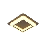 Contemporary Acrylic Led Flush Light For Bedroom - Square Ceiling Mount In White/Black/Grey