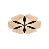 Minimalist Nordic Led Ceiling Flush Mount In Black White/Warm Light - Flower-Inspired Design