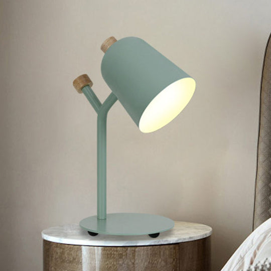 Macaroon Single Head Metal Table Lamp - Green/Light Pink Ideal For Study Room Reading Green