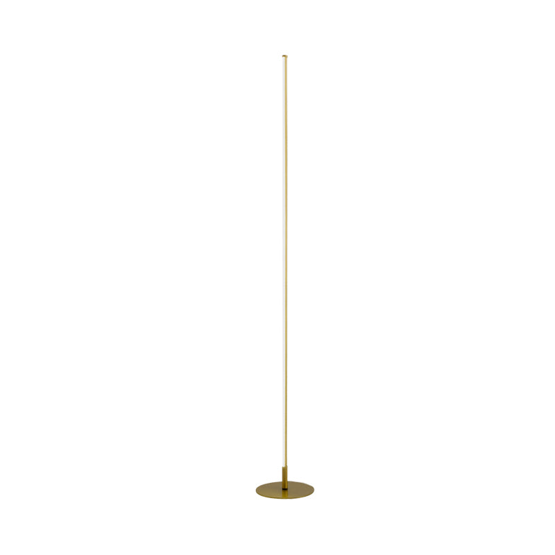 Minimalist Gold Led Floor Lamp | Warm/White Lighting For Bedroom