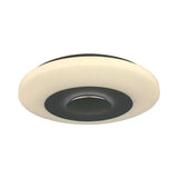 Modern Led Bedroom Flush Mount Fixture With Airship Acrylic Shade In Warm/Natural Light - White