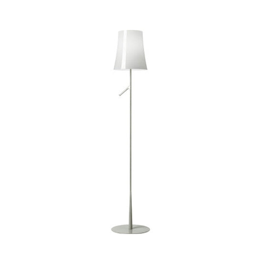 Contemporary Metallic Bell-Shaped Floor Lamp - Single Head White/Orange Standing Light For Study
