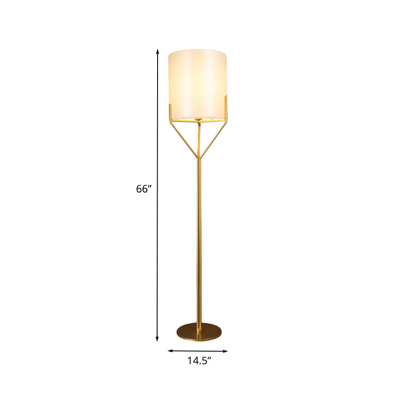 Minimalist White Ellipse Floor Reading Lamp With Single Metal Head - Ideal Standing Light For Living