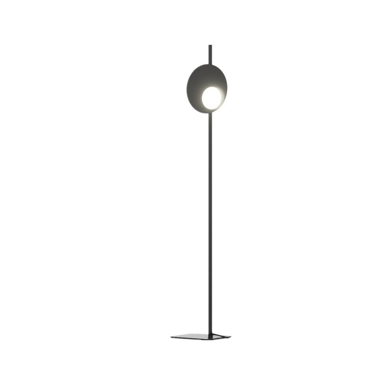 Minimalist Led Metal Floor Lamp - Black Standing Light For Bedroom