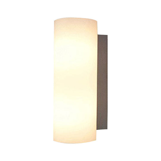 Modern White Glass Wall Sconce For Bedroom With 1 Light