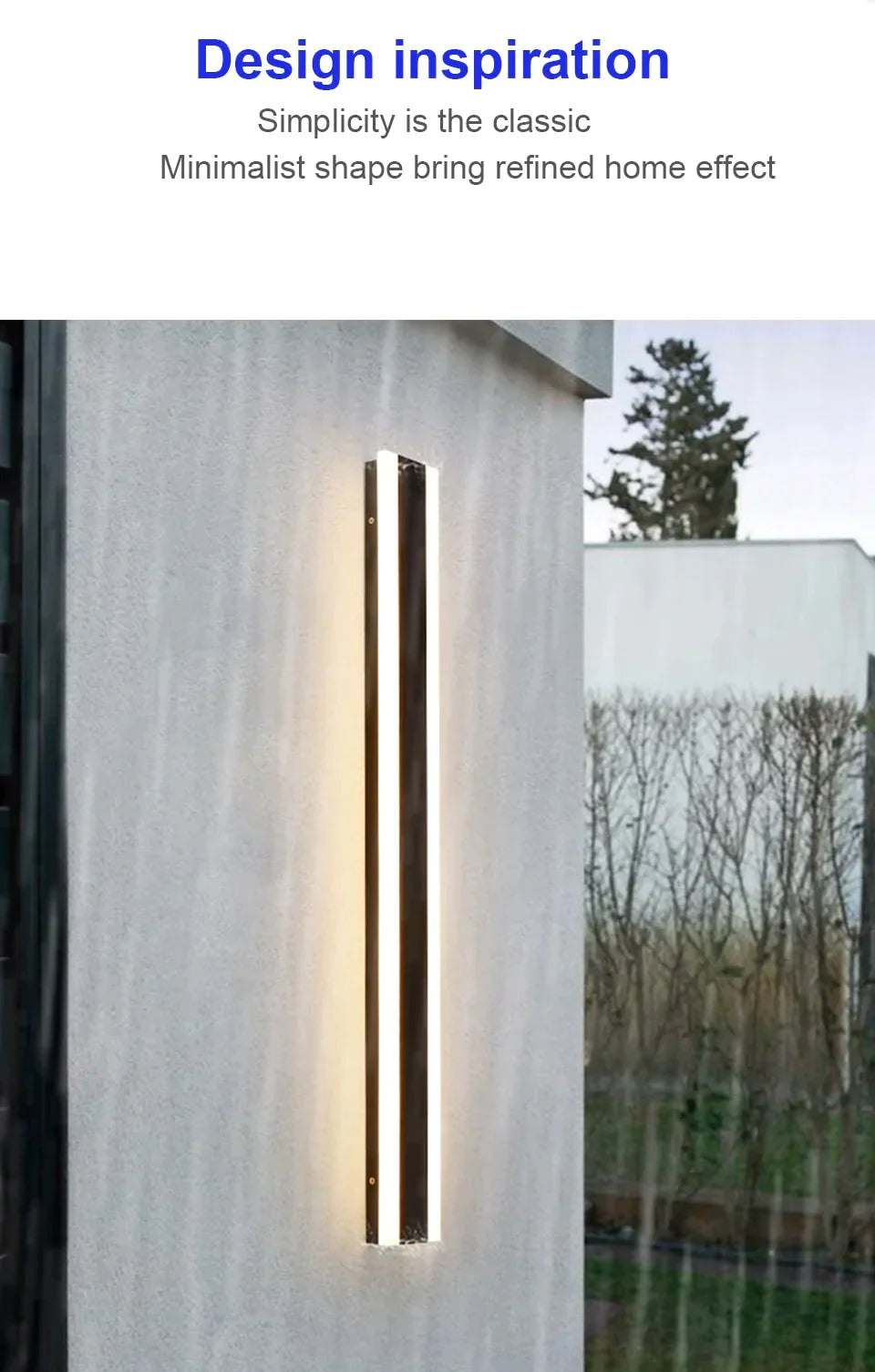Outdoor Aluminium Waterdichte Wall Mounted Lamp Moderne IP65 Led Wall Verlichting Tuin Veranda Blaker Licht 110V 220V Blaker armatuur