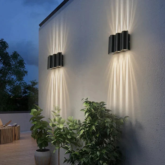 IP65 Waterproof LED Outdoor Lighting Alumunim Wall Lamp Garden Villa Porch Sconce Lightings Black Color 96-260v Sconce Luminaire