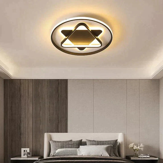 Nordic Minimalist Five-Pointed Star Light Bedroom Ceiling Lamp 40Cm / White Light