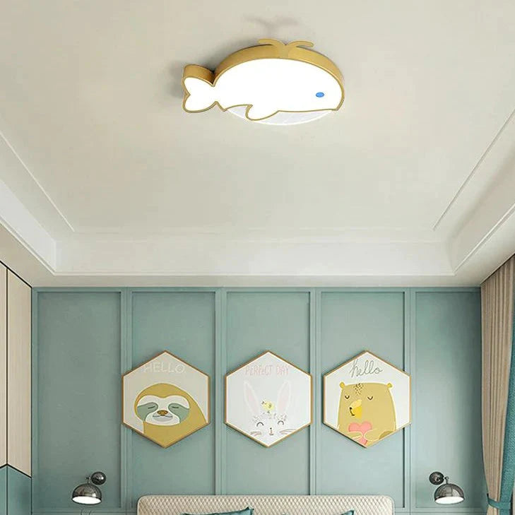 Nordic Whale Led Bedroom Ceiling Lamp