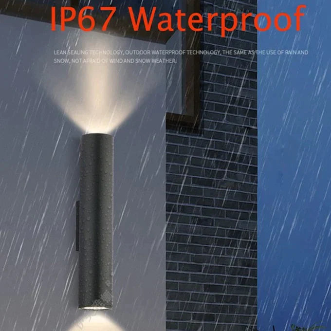 Waterproof Outdoor LED Wall Lamp Modern IP67 Aluminum Wall Light Black White Garden Porch Sconce Light 96V 220V Sconce Luminaire