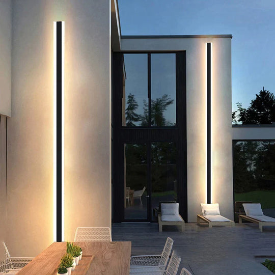 Waterproof Outdoor Wall Lamp LED Long Wall Lamp Aluminum Light Garden Villa Porch Sconce Light