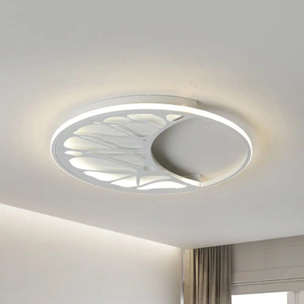 Abstract Pattern Led Ceiling Light For Modern Bathroom Decor White /