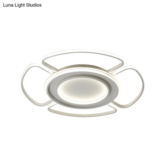 Acrylic Art Deco Living Room Round Ceiling Light – Flush Mount Fixture