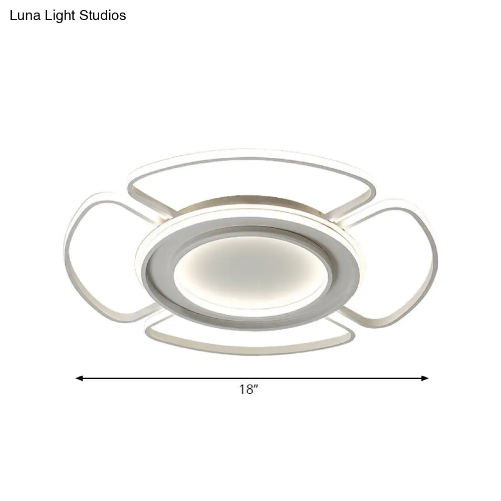 Acrylic Art Deco Living Room Round Ceiling Light – Flush Mount Fixture