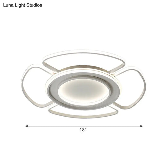 Acrylic Art Deco Living Room Round Ceiling Light – Flush Mount Fixture