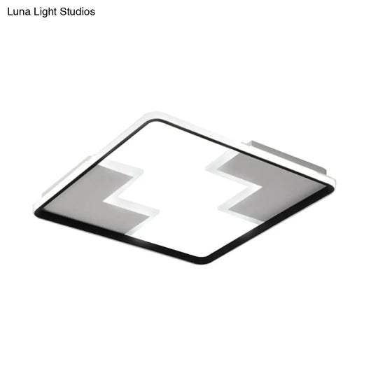 Acrylic Block Led Flush Ceiling Light Fixture - Simplicity Design 19’/23’/27.5’ Wide