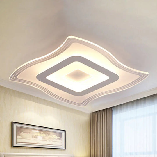 Acrylic Carpet Flush Ceiling Light - Modern Led Mount Lamp | 16.5’/20.5’/23.5’ Wide