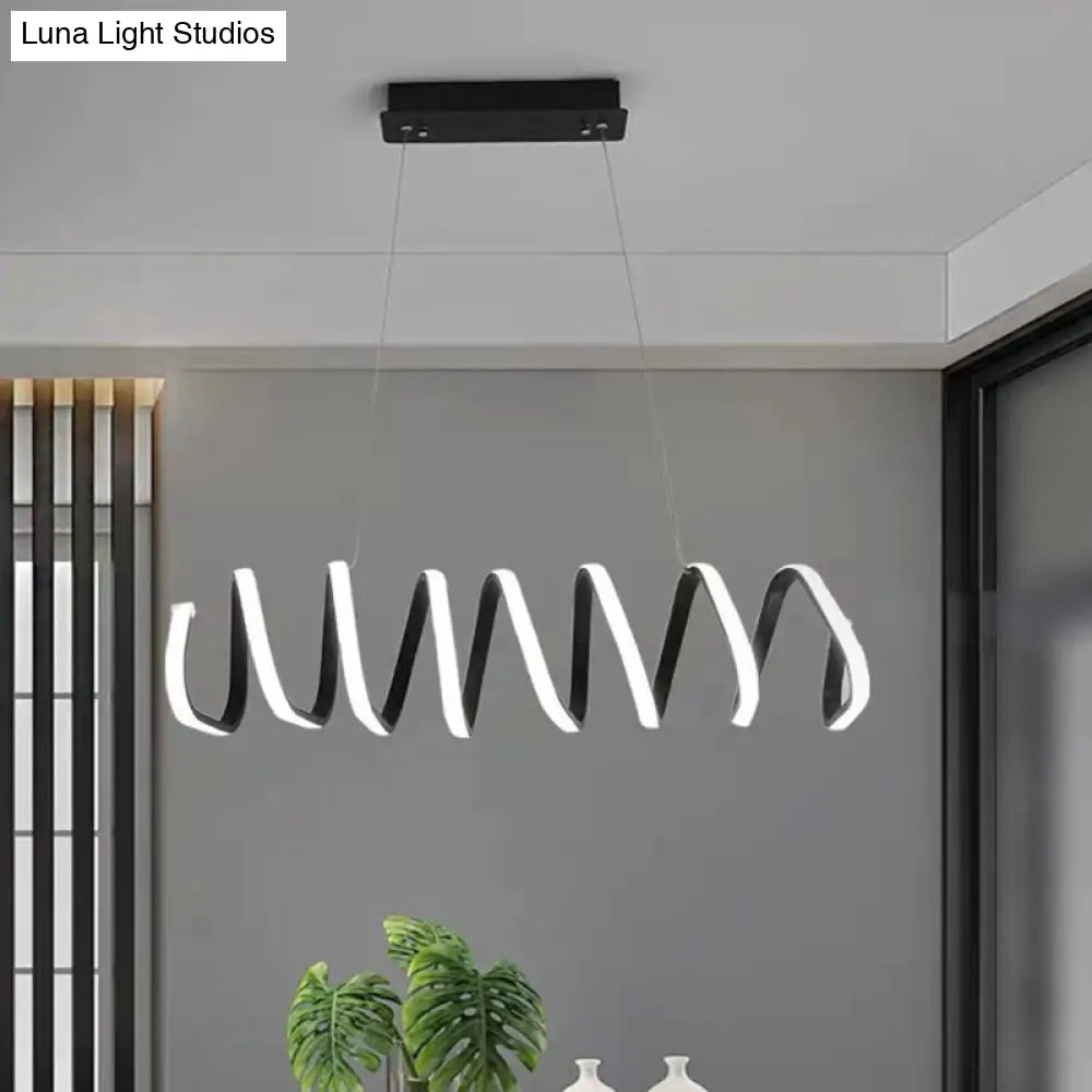 Modern Led Acrylic Hanging Lamp Kit: Triangle/Trapezoid Design In Black With Warm/White/Natural